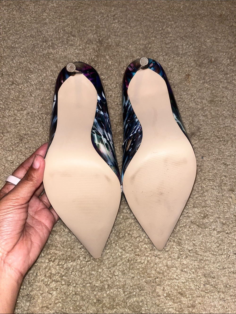 Steve Madden Pointed Toe Floral-Print Pumps in multicolor - Picture 3 of 13